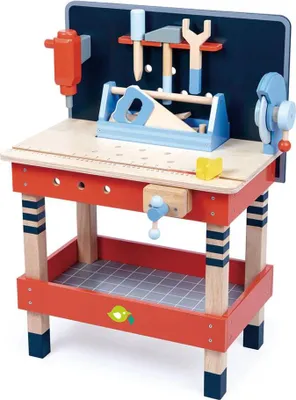 Produktbild von Tender Leaf Holz Werkbank Spielzeug mit Werkzeug für Kinder