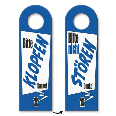 Produktbild von Bitte nicht stören oder klopfen Türhänger 3er Set mit Schlüsselloch Motiv in
