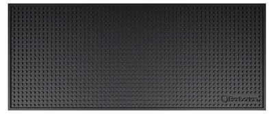 Produktbild von Bar-Service-Matte, Getränkeläufer, rutschfeste Gummi-Unterseite, 600 mm x 250 mm, schwarz, hitzebeständig, langlebig, spülmaschinenfest, flexibel, strapazierfähig