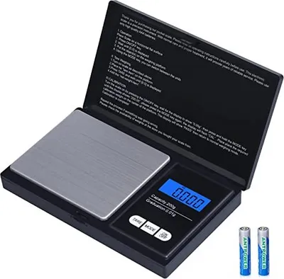 Productafbeelding van Zacro digitale keukenweegschaal, draagbare weegschaal, 200 g x 0,01 g, mini-weegschaal, sieradenweegschaal met LCD-display, batterijen inbegrepen