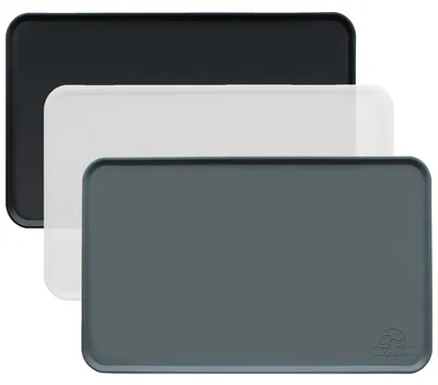 Produktbild von Futtermatte Napfunterlage Silikon - 48 x 30 cm - Grau - Rutschfest