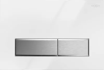 Zdjęcie produktu dla Mexen Fenix 09 przycisk spłukujący, biały/chrom błyszczący - 600992
