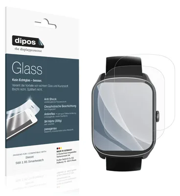 Immagine prodotto di 2x Pellicola Protettiva per Stecei S68 1.95 Smartwatch Protezione opaco Vetro Flessibile 9H dipos
