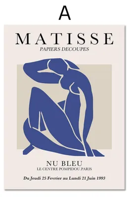 Produktbild von Poster Matisse Berggruen & Cie Museum | Bilder Wohnzimmer | Wandbilder Schlafzimmer | Deko Print ohne Rahmen | Bilder Matisse Bunt · Motiv A · 15 × 20 cm
