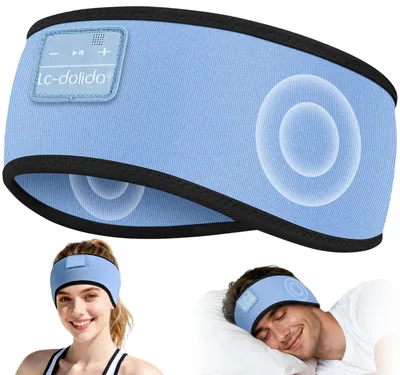 Produktbild von Schlafkopfhörer Bluetooth Sport Stirnband 15h Akku und HiFi-Stereo Himmelblau