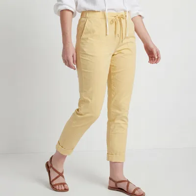 Produktbild von Schlupfhose Damen Stretch Jeans Gr. 36-48 leichte Chino Sommerhose mit Gummizug