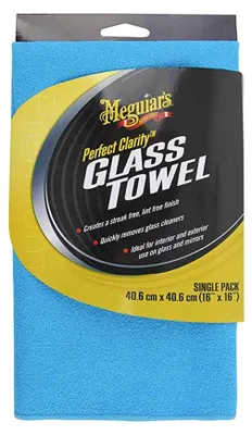 Image de Meguiar's® Perfect Clarity Glass Towel, chiffon de nettoyage du verre 40 cm x 40 cm bleu