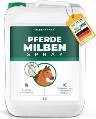 Produktbild von Silberkraft Milbenspray Pferde zur effektiven Milben-Abwehr - Pferde Milben Spray - für Pferde geeignet - 2 L