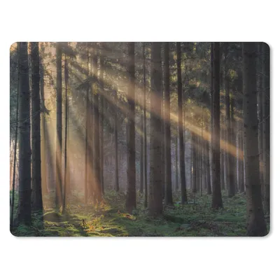 Obrázek produktu pro Podložka pod myš - Stromy - Les - Slunce - Rostliny - 23x19cm - Podložka pod myš