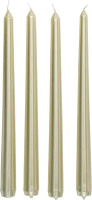 Immagine prodotto di Set di candele in raso, 4 pezzi, 25 cm