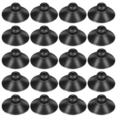 Immagine prodotto di 20 ventose universali per acquari | Gomma nera, 28 mm