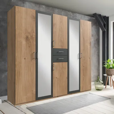 Produktbild von Kleiderschrank 225cm in Eiche DUNMORE-43