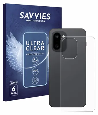 Produktbild von 6x Für OnePlus 15R (Rückseite) Schutzfolie Savvies Displayschutz Display Schutz Folie Klar Transparent