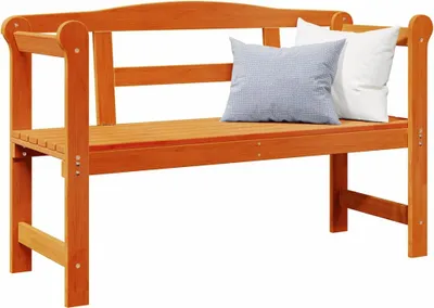 Obrázok produktu pre vidaXL Vonkajšia lavica, hnedá, 119 x 44 x 76 cm, masívne borovicové drevo