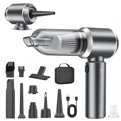 Produktbild von 3-in-1 Handstaubsauger Akku Kabellos 18000Pa Staubgebläse Druckluft Auto Staubsauger Grau