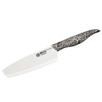 Obrázok produktu pre Samura INCA 6,5" nôž Nakiri - prémiová biela zirkon-keramická čepeľ, výnimočná japonská oceľ na presné rezanie v kulinárskom majstrovstve