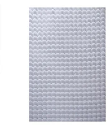 Imagen del producto de Ambiance 3D alfombra fluffy esponjoso pelo largo rectangular 160x230cm plata