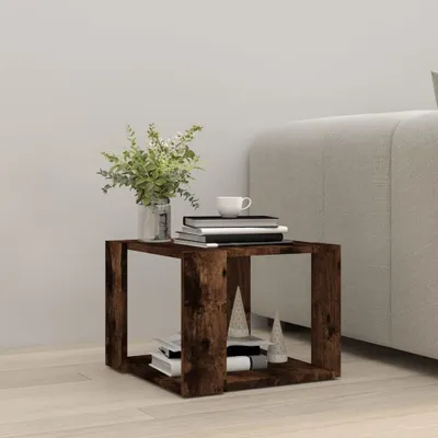 Produktbild von "im Sonderangebot"Couchtisch - CLORIS - Wohnzimmertisch - Robust und langlebig - Räuchereiche 40x40x30 cm Holzwerkstoff - DEMöbel1153771
