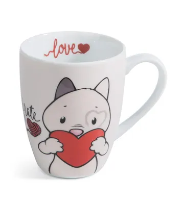 Produktbild von NICI Porzellantasse Love Katze 49419 - NICI Tasse "Celebrate Love" 10cm