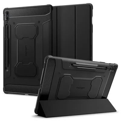 Productafbeelding van Spigen Rugged Armor Pro Bookcase voor de Samsung Galaxy Tab S9 FE Plus - Zwart