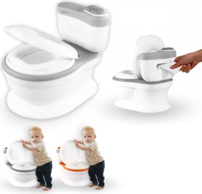 Produktbild von Mobiclinic Kids, Töpfchen mit Entladungssound, Kleinkind, Toikid, Alter 1-3 Jahre, Mit Deckel, Toilettenpapierfach, Batteriebetrieben