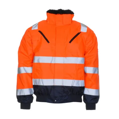 Produktbild von Warnschutz- Jacke / Weste - warnorange/marineblau - 2XL