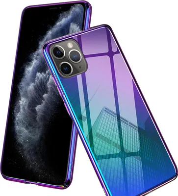 Produktbild von Conie Farbverlauf Schutzhülle für iPhone 11 Pro Max Kunststoff Hard Case Twilight Cover Hülle in Violett