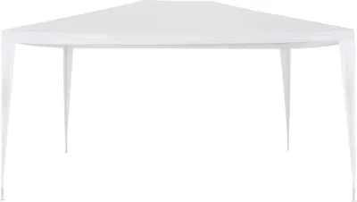 A white party tent is shown against a white background.