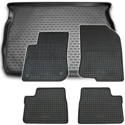 Produktbild von Gummi Kofferraumwanne + Fußmatten Set für Peugeot 208, Bj. 4/2012- 2019