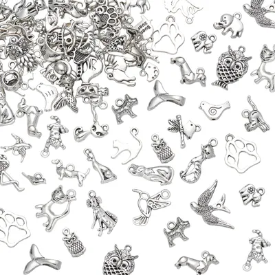Immagine prodotto di 100 ciondoli assortiti per la creazione di gioielli