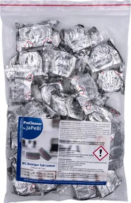 Produktbild von 25 WC-Reinigungstabletten 3-Phasen Reiniger-Tabs ProCleaner by JaPeBi, 25g lemon