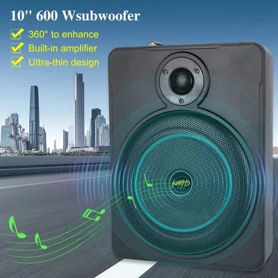 Obrázok produktu pre Automobilový subwoofer – Výkonný reproduktor – 800 W – 90 dB – Subwoofer pod sedadlo – Aktívny subwoofer