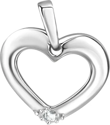 Produktbild von V Anhänger 925/- Sterling Silber 1,4cm weiß Zirkonia 371240455R