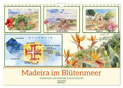 Produktbild von Madeira im Blütenmeer (Wandkalender 2027 DIN A4 quer), CALVENDO Monatskalender