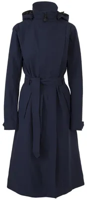 Produktbild von agu Trench Coat Long Regenmantel Damen, wasserdicht, Dunkelblau