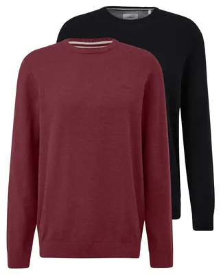 Produktbild von s.Oliver 2er Pack Basic Pullover Angenehm weiches Material , Regular Fit mit Rundhalsausschnitt, Vielseitig kombinierbares Basic