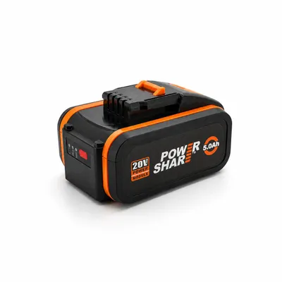 Immagine prodotto di Batteria di ricambio agli ioni di litio da 8Ah e 20V, compatibile con il sistema PowerShare di WORX – batteria per utensili da 160Wh con indicatore di carica – per sistemi a batteria da 20V