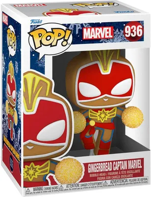 Produktbild von Marvel - Gingerbread Lebkuchen Captain Marvel 936 - Funko Pop! - Vinyl Figur
