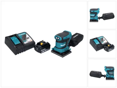 Image de Makita DBO480 RT1 Ponceuse vibrante sans fil 112 x 102 mm 18V + 1x Batterie 5,0 Ah + Chargeur