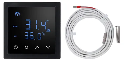 Image de Thermostat électrique pour chauffage au sol, affichage LED, haute précision, régulateur de température anti-faux contact, 16 A, 85 V CA - 250 V CA