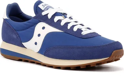 Image de Chaussures de sport Saucony Trainer 80, couleur bleu et blanc