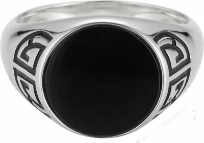Produktbild von cai Ring 925/- Sterling Silber weiß 060 (19,1) Onyx schwarz 274270121