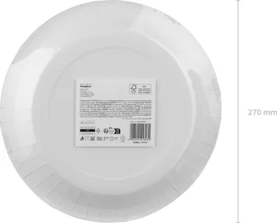 Obrázek produktu pro Papírové talíře 27 cm, kostkované, sada 6 ks, červené/bílé