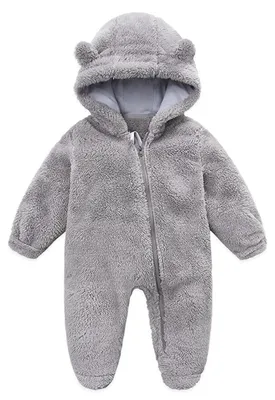Produktbild von Baby Schneeanzug mit Kapuze und Füßchen für geborene