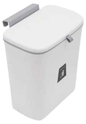 Produktbild von Mülltonne, Wandmontage, geruchsdichtes Design, 9L, WEISS