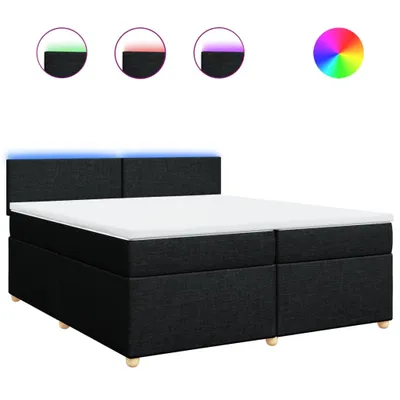 Obrázek produktu pro vidaXL Postel Boxspring s matrací černá 200x200 cm Látka