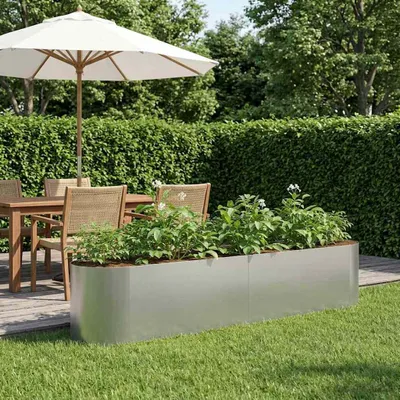 Immagine prodotto di Maison Exclusive - Aiuola rialzata per giardino, acciaio zincato, 200 x 40 x 40 cm