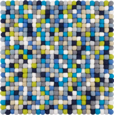 Immagine prodotto di Cuscino Propriocettivo in feltro multicolore quadrato blu-verde - Blu-verde