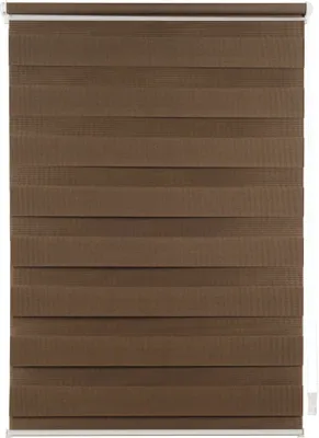 Produktbild von Doppelrollo auf Maß Klemmfix verspannt Farbe: Braun, Größe: B): 91-100  cm, L): 161-220 cm