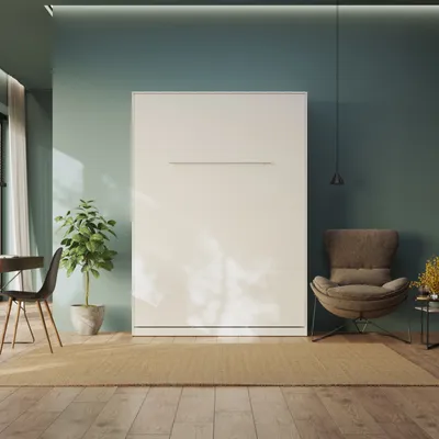 Produktbild von Schrankbett Standard 140x200 cm Vertikal Weiß mit Gasdruckfedern